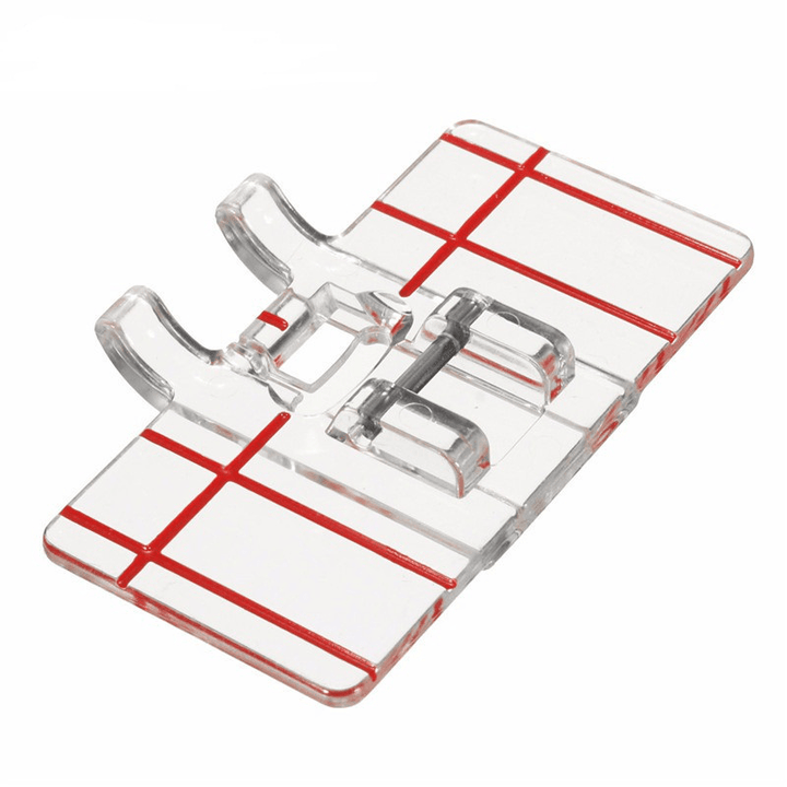 Sewing Machine Parallel Stitch Sewing Tool Simple Mini Clear Plastic Parallel Stitch Foot Presser for Multifunction Domestic - MRSLM