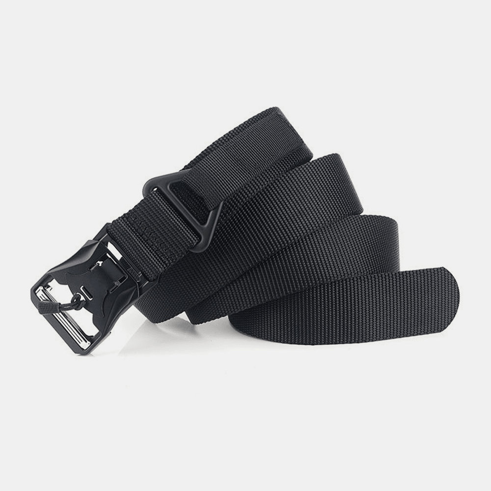 Men Nylon Braided 125Cm Magnet Quick Release Buckle Multifunctional Outdoor Military Training Tactical Belts - MRSLM