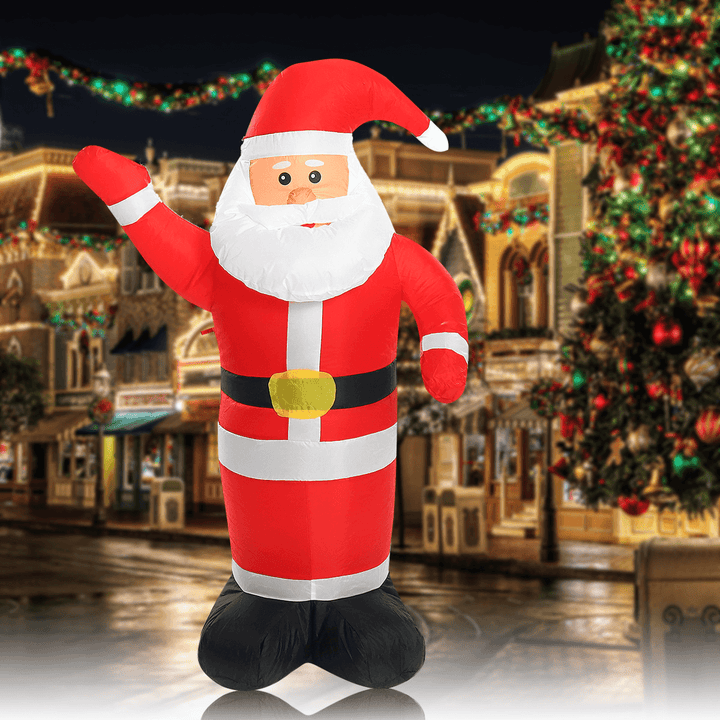 1.2M Christmas Decor Luminous Inflatable Waving Santa Claus Lights for Home Garden Outdoor Christmas Decoration - MRSLM