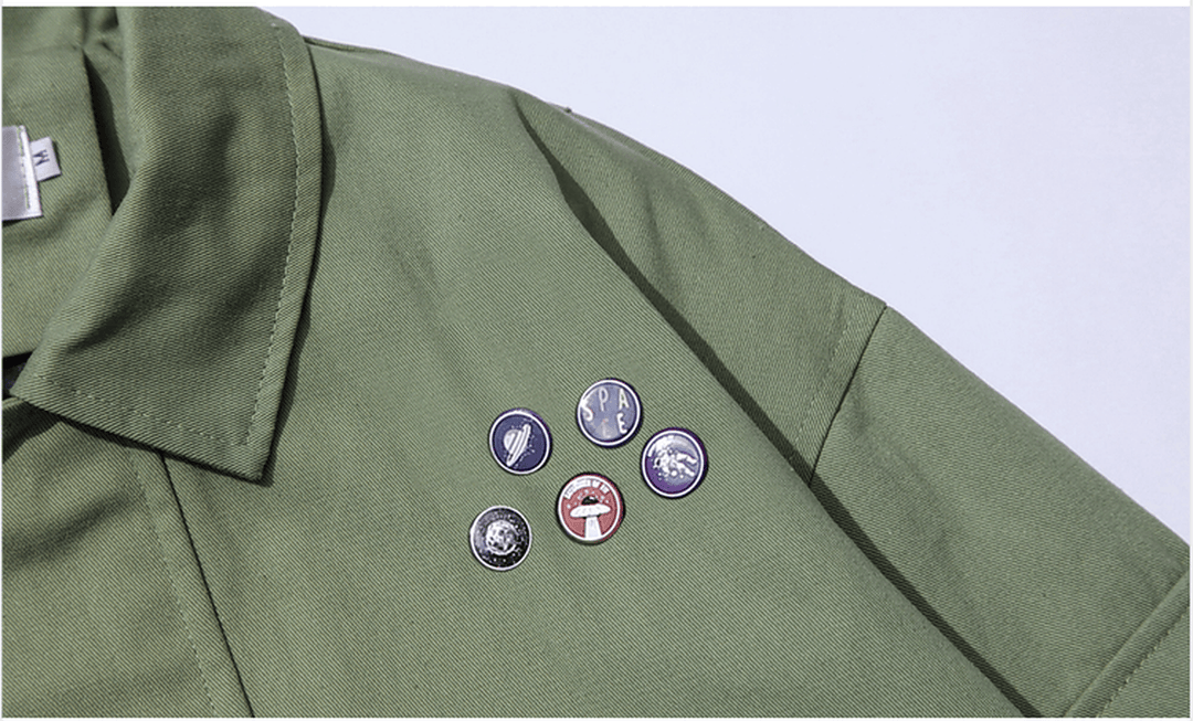 Retro Multi-Pocket Tooling Jacket Men'S Street Fashion Loose - MRSLM