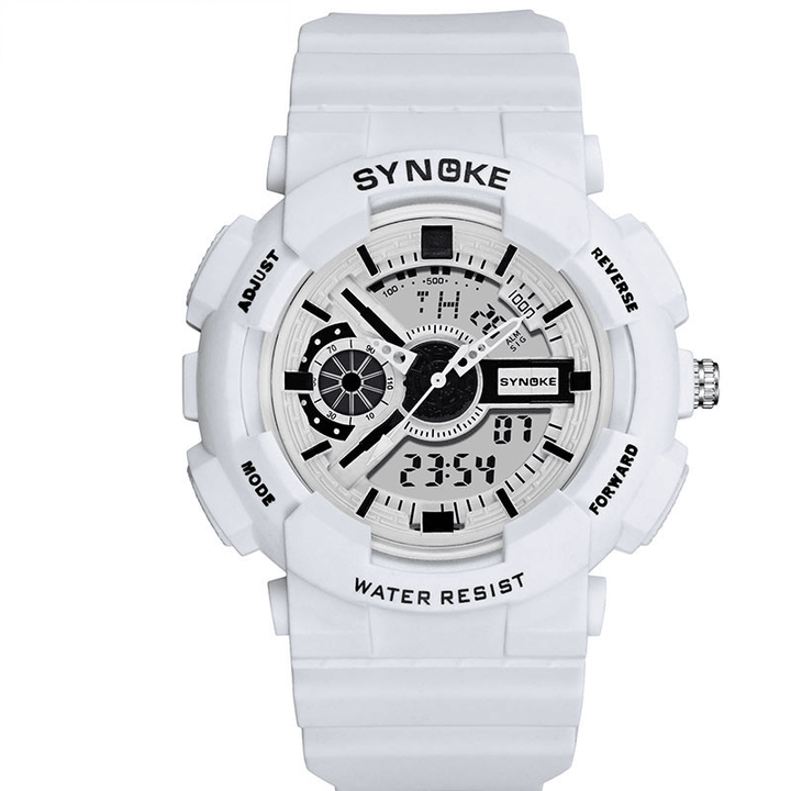 SYNOKE 9015 Double Display Movement Luminous Alarm Calendar Sports Dual Display Digital Watch Men Watch - MRSLM