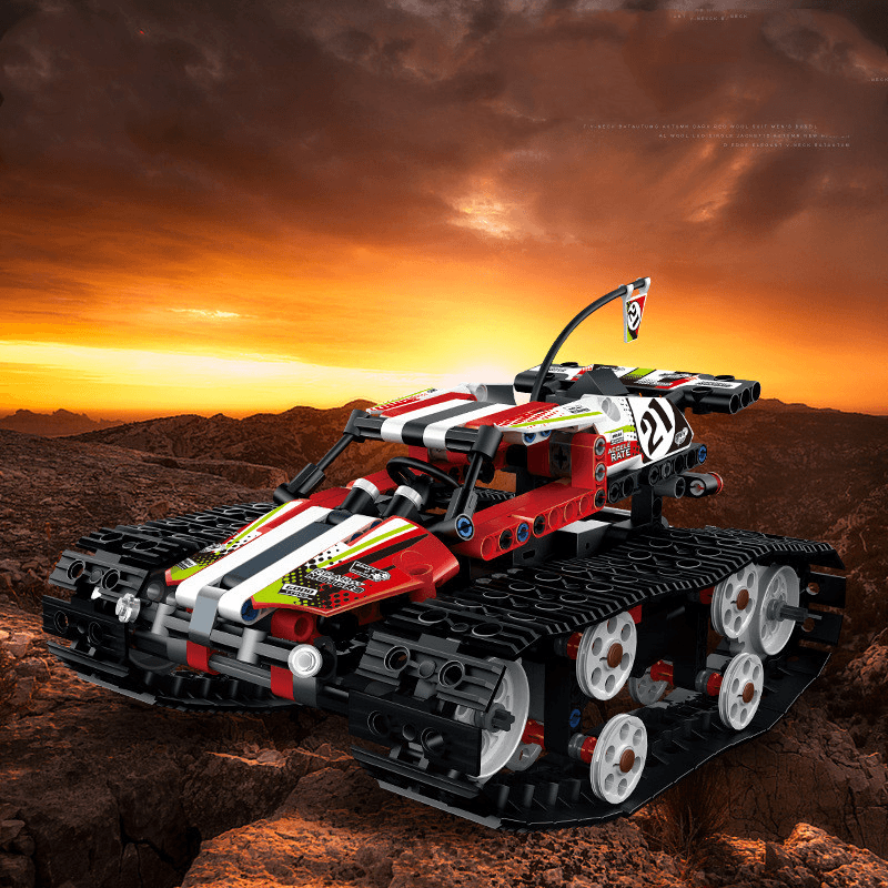 Remote Control Electric Tracked High-Speed Vehicle Assembling Building Blocks Toy - MRSLM
