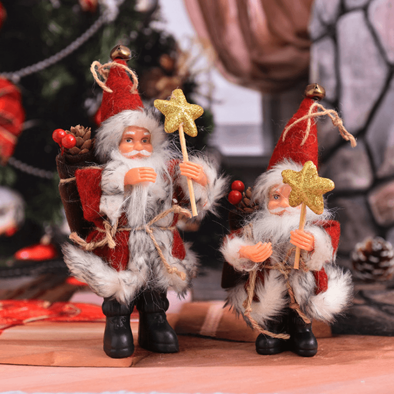 Xmas Stand Santa Claus Doll Toy Home Christmas Tree Hanging Decoration for Christmas Gift - MRSLM