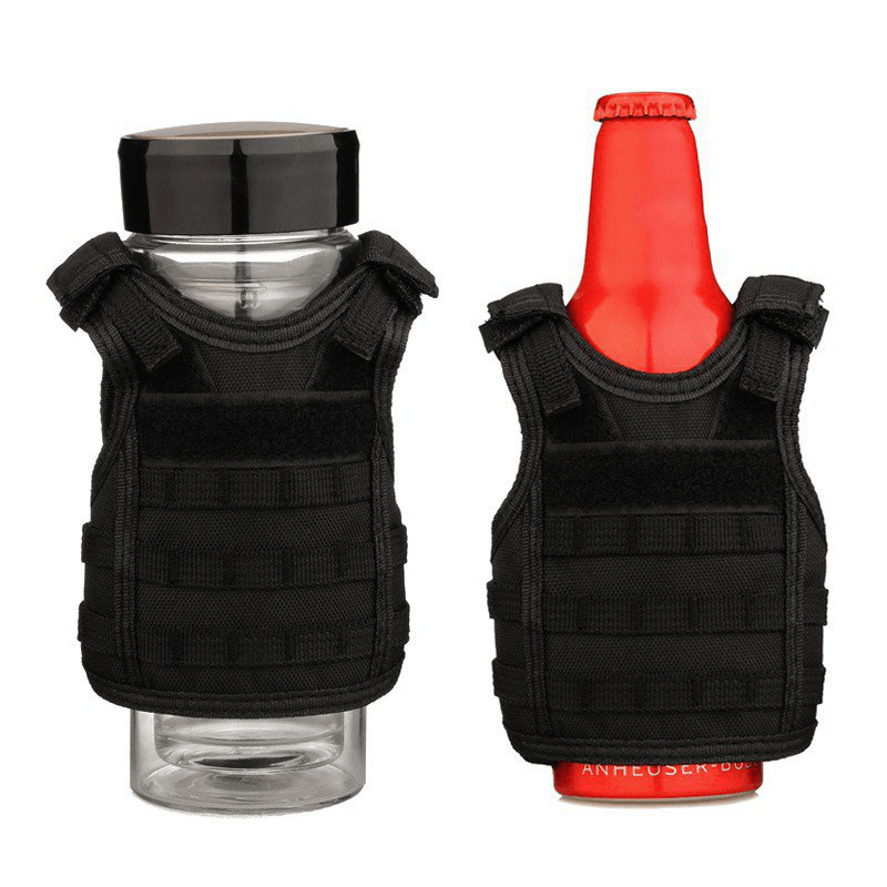 1Pcs Tactical Bottle Cover Mini Molle Vest Drink Bottle Protector Holster for Outdoor Sports - MRSLM