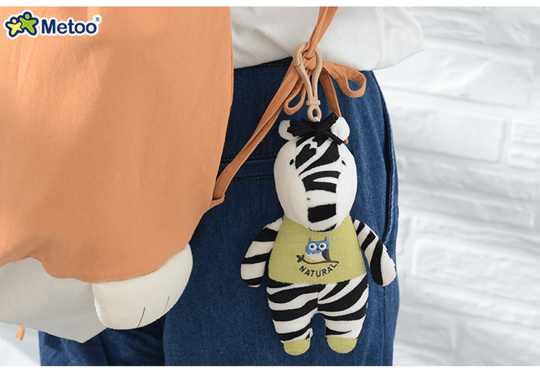 Metoo Horse Zebra Lamb Plush Doll Backpack Strap Accessories Key Chain Creative Gift - MRSLM
