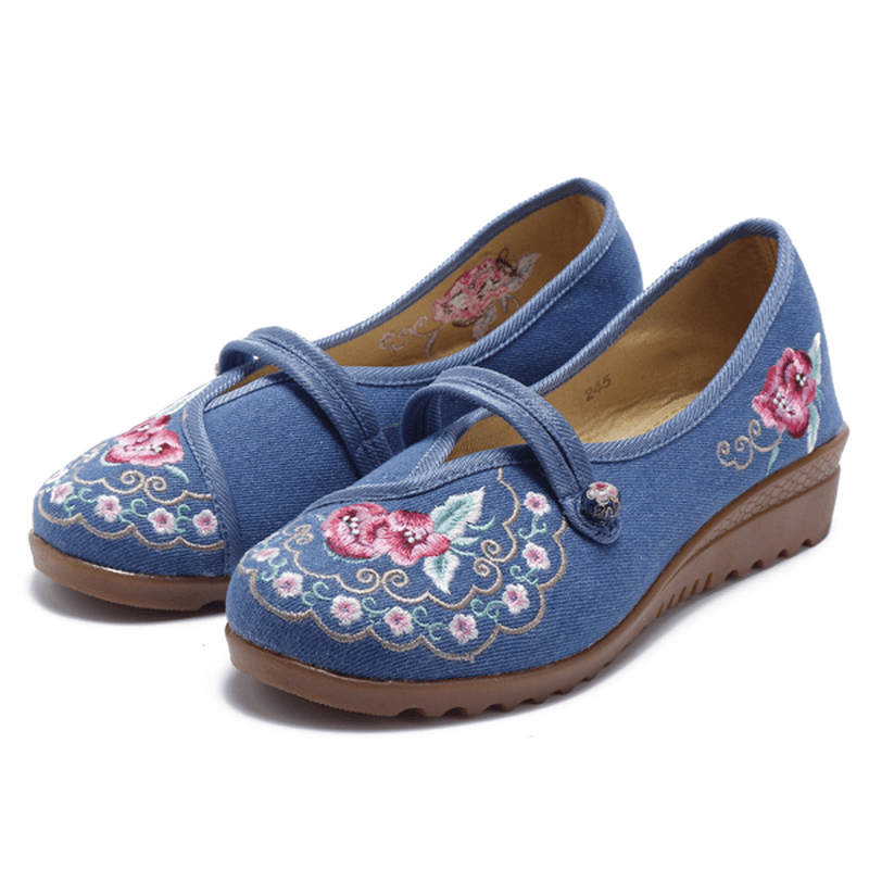 Flower Embroidery Comfortable Soft Flats - MRSLM