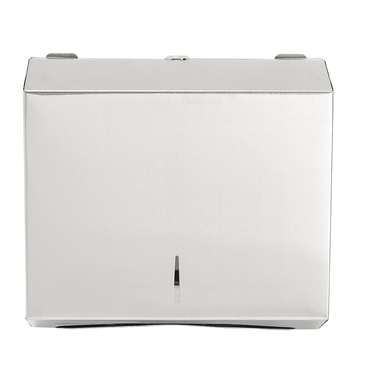 Stainless Steel Compact Hand Towel Paper Shelf Holder Dispenser with Lock Washroom Use - MRSLM