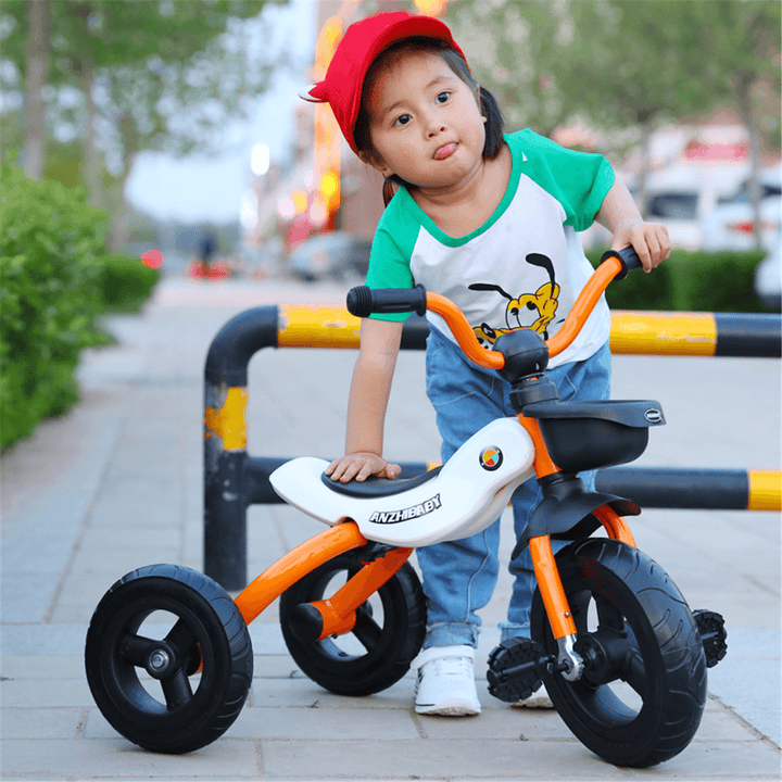 Folding Kids Tricycle Toddlers Bicycle Portable Exercise Trike for Boys Girls 55 Lbs Age 3-5 Years - MRSLM