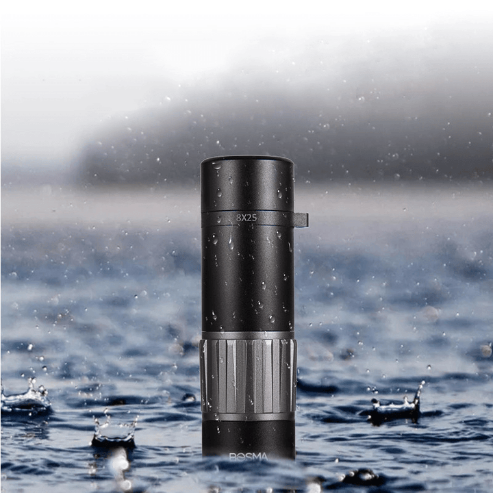 BOSMA 8X25 Mini Compact Telescope Waterproof Pocket Monocular with Clear Wide Field 18Mm Large Eyepiece for Camping Travel - MRSLM