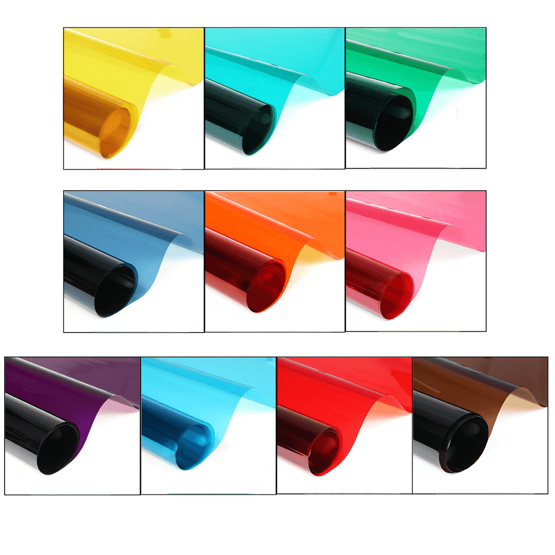 Stained Glass Film Handmade Window Sticker Transparent Translucent Paper Colorful Magic Laser Paper Handmade Cellophane Wallpaper - MRSLM