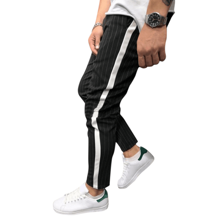 Mens Fashion Stripe Lightweight Casual Pants - MRSLM