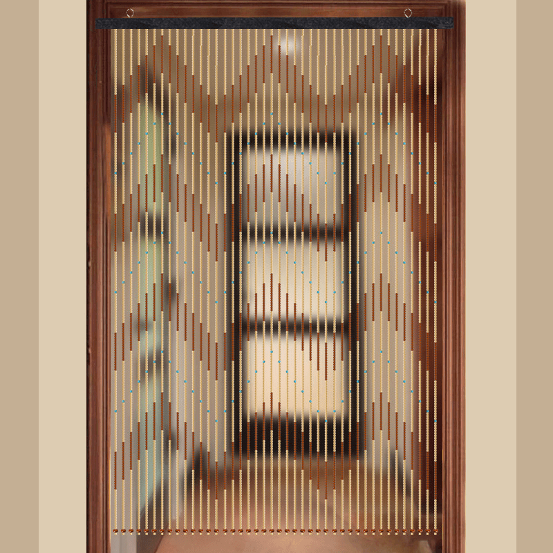 90X195Cm 41 Line Wooden Bead String Door Curtain Blinds Fly Screen for Porch Bedroom Living Room Bathroom - MRSLM