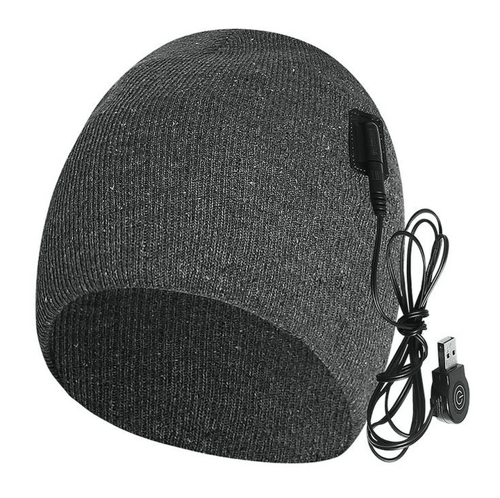 USB Rechargeable Heated Hat Electric Heated Knitting 3 Temperature Control Intelligent Warm Cap for Winter Outdoor - MRSLM
