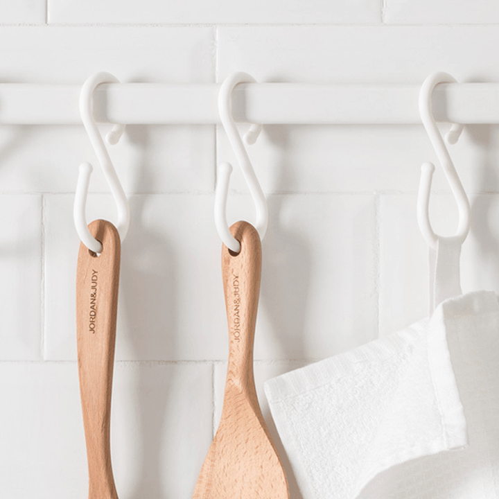 U 10Pcs S Shape Double Hooks White Clothes Hanger for Bathroom Kitchen Bedroom from Xiaomi Youpin - MRSLM