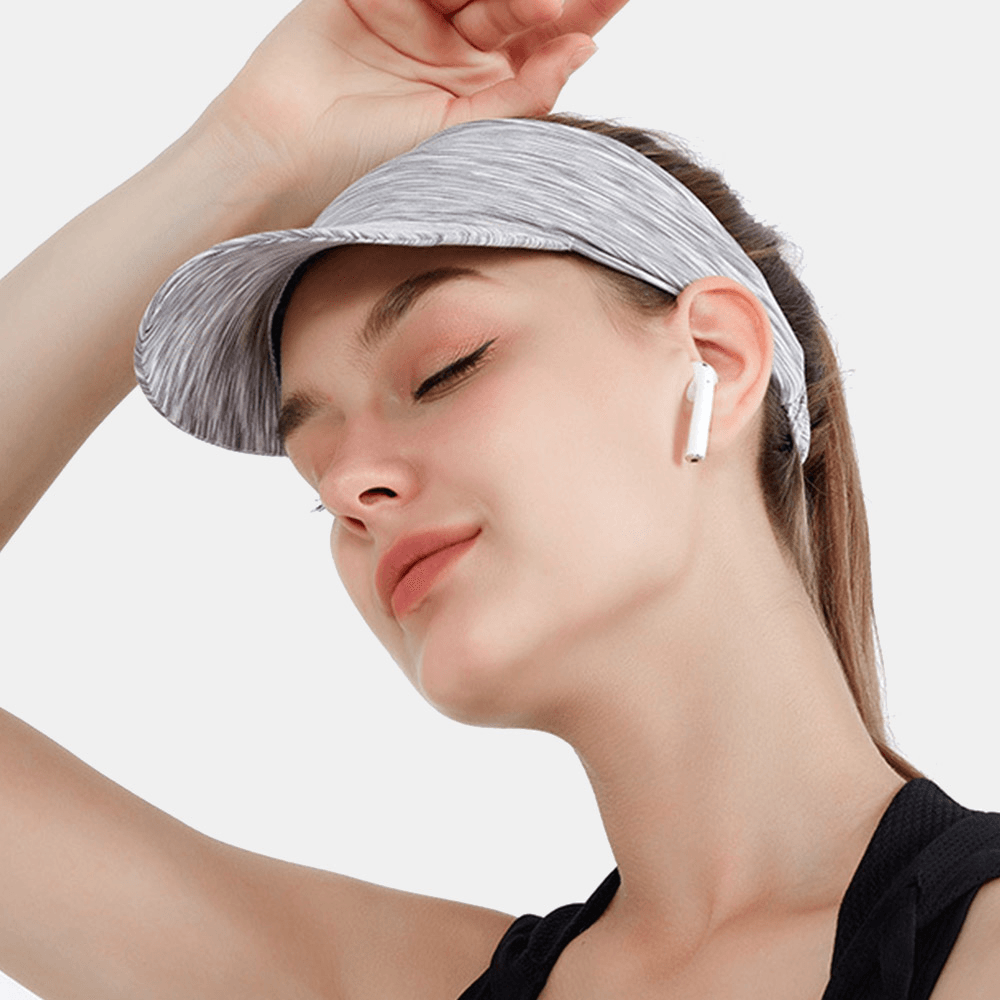 Women Ice Silk High Elastic Solid Striped Floral Pattern Sweat-Absorbent Sunscreen Empty Top Hat Baseball Cap - MRSLM