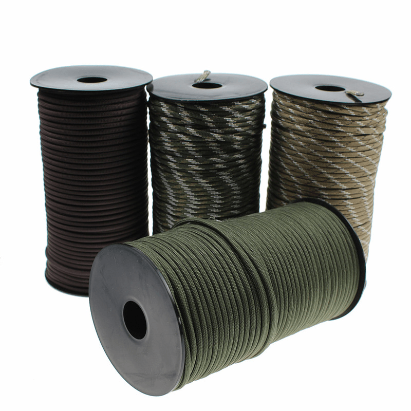 100M Tactical Paracord 9 Strand Core Parachute String Rope Outdoor Camping Emergency Survival - MRSLM