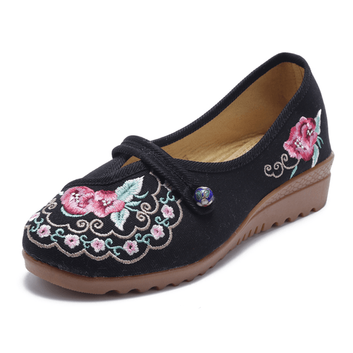 Flower Embroidery Comfortable Soft Flats - MRSLM