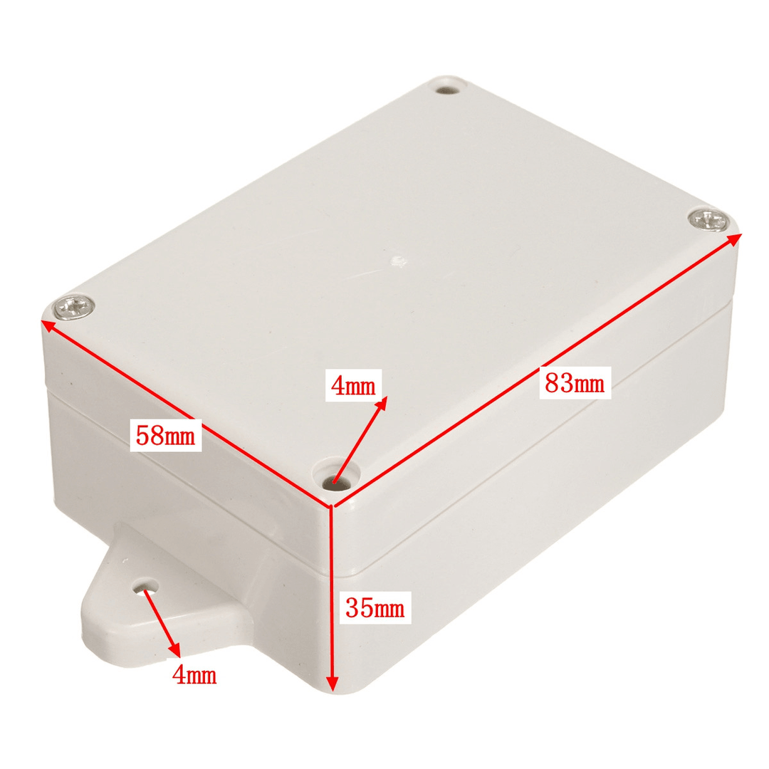 83X58X35Mm Plastic Electronic Project Cover Box Waterproof Enclosure Case Kit - MRSLM
