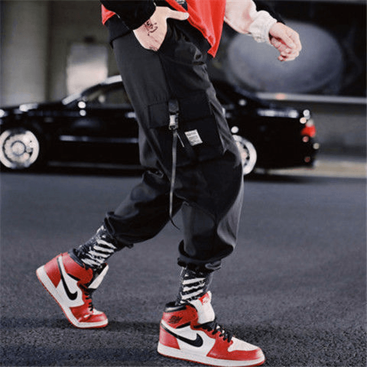 Overalls Men'S Spring and Summer Korean Style Cropped Trousers Trend Function Wind - MRSLM