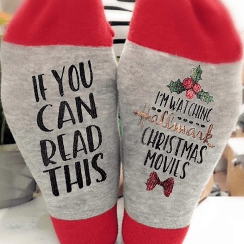 Casual Cotton Tube Socks with Buzzword Letters - MRSLM