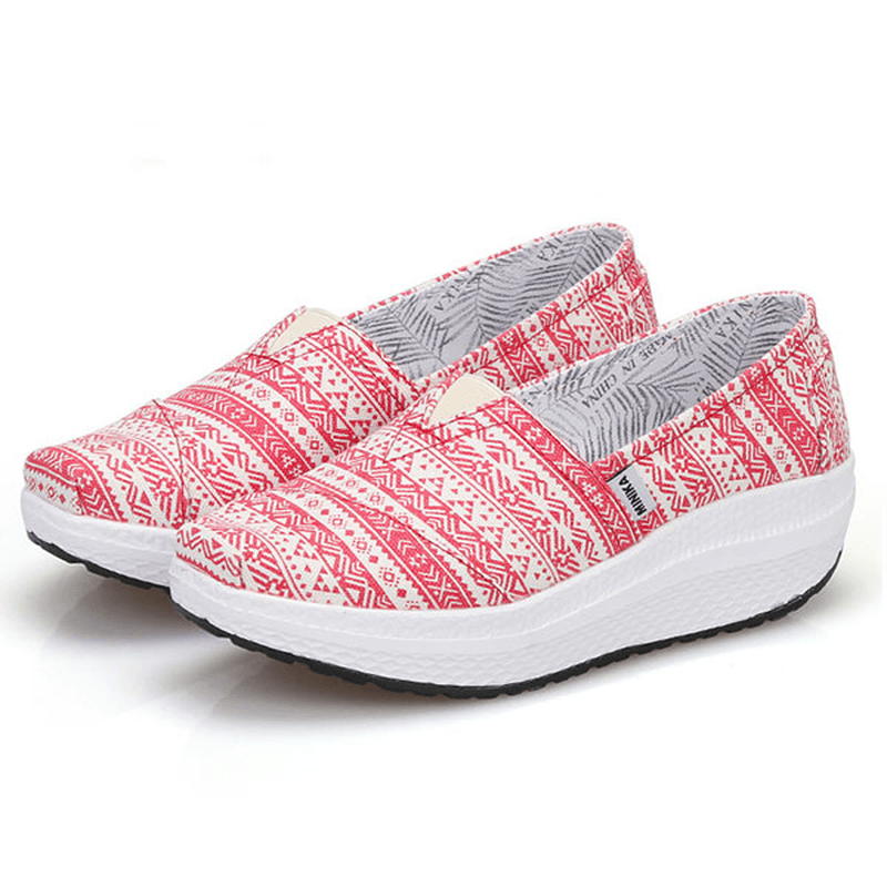 Women Canvas Breathable Sport Outdoor Flat Casual Shoes - MRSLM