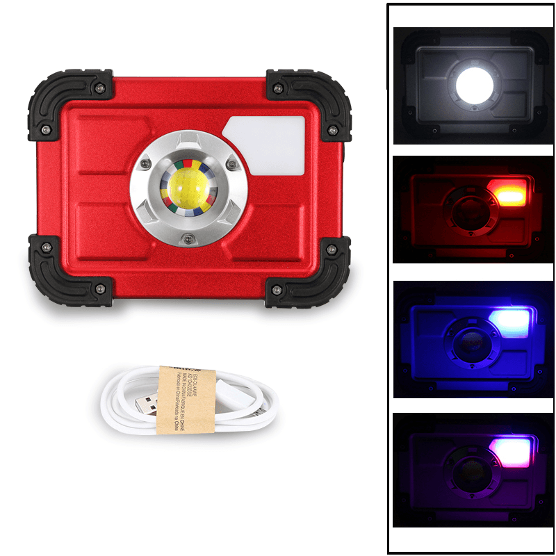 30W COB 4 Mode LED Portable USB Rechargeable Flood Light Spot Hiking Camping Outdoor Work Lamp - MRSLM