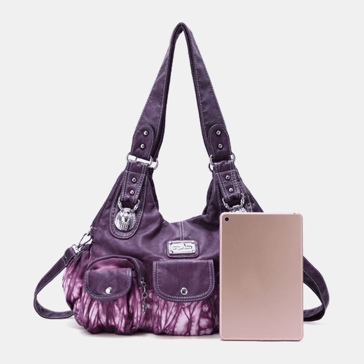 Women's Tie Dye Crossbody Bag - Multi-Pocket Shoulder Bag for Convenience and Style - MRSLM