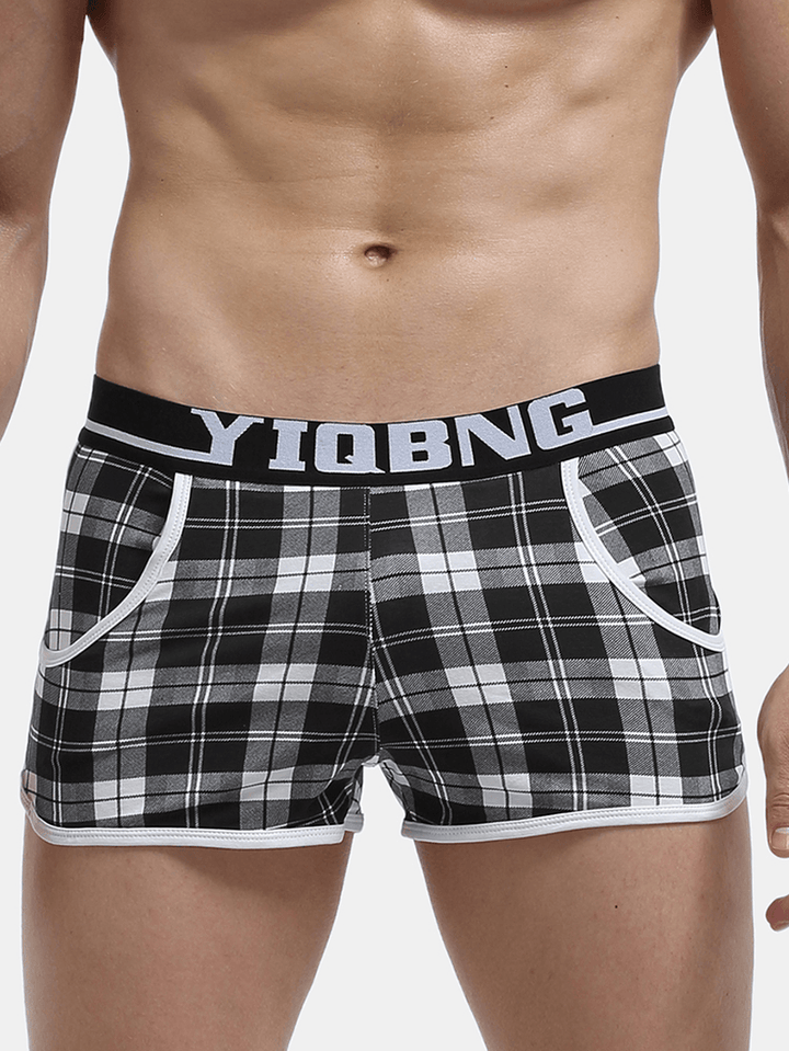 Mens Cotton Loose Breathable Boxer Knitted Beach Sleepwear P - MRSLM