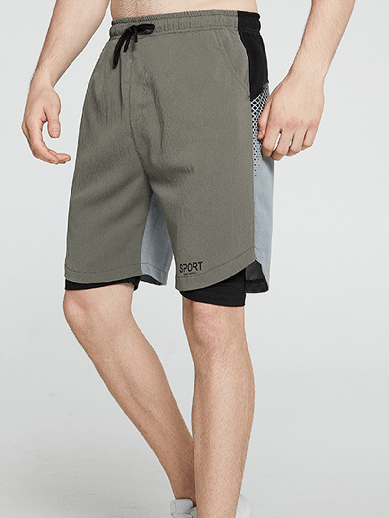 Mens Casual Breathable Drawstring Loose Fit Comfy Home Shorts - MRSLM