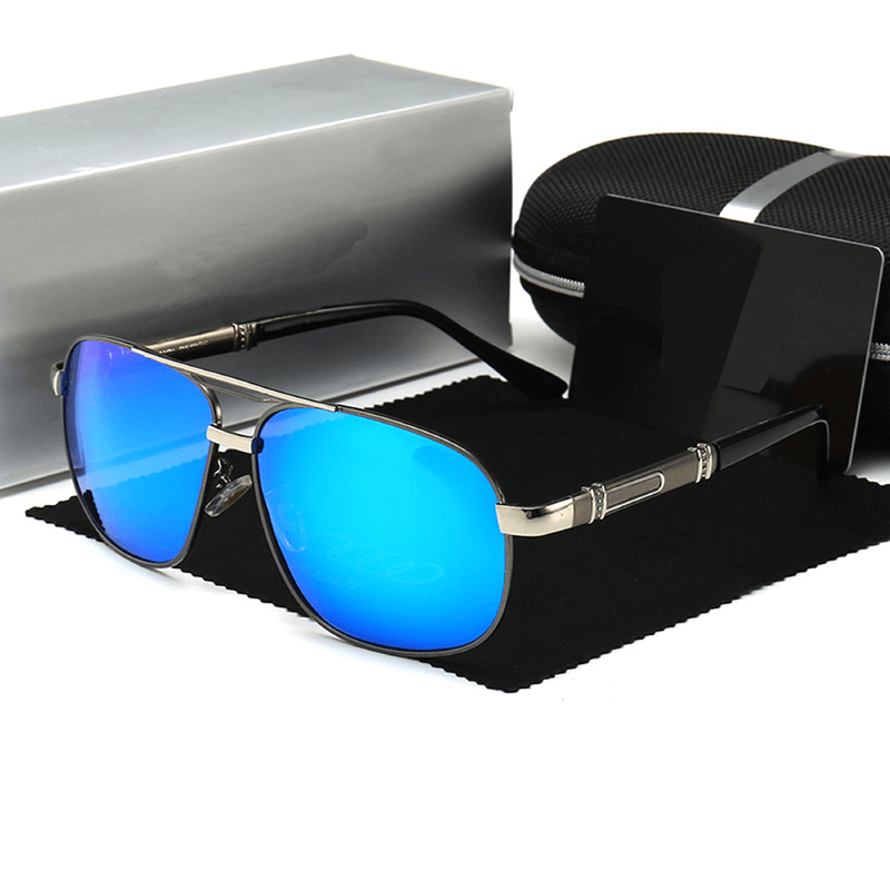 Men Sunglasses with Polarized Square Frames and Sunglasses with Sunglass - MRSLM