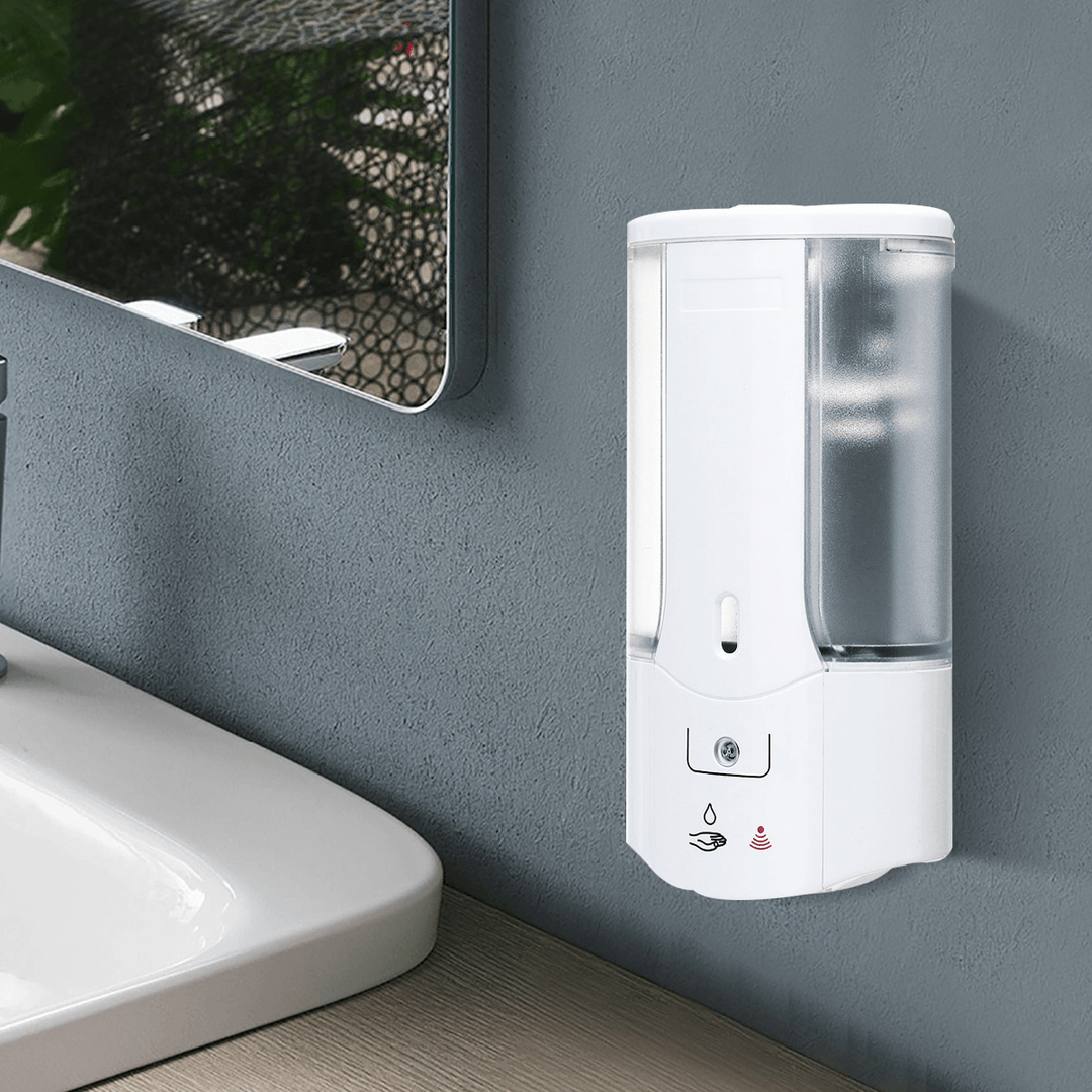 500Ml Automatic Sensor Hand-Free Soap Dispenser Shampoo Bathroom Wall Mounted Liquid Dispenser - MRSLM