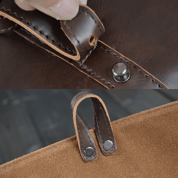 Men Faux Leather Retro Business Clutch Bag Casual Shoulder Bag Crossbody Bag - MRSLM