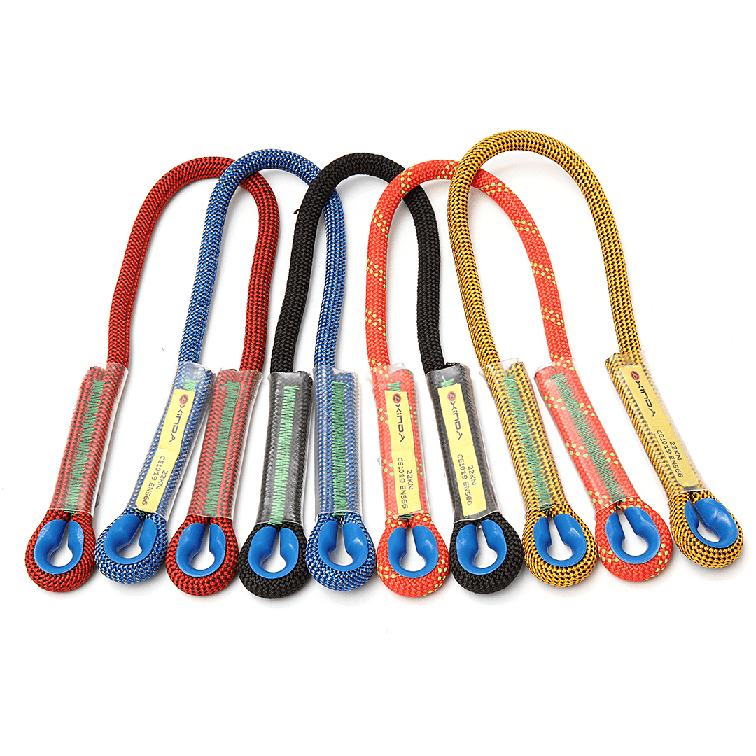 60CM Rock Climbing Safety Loop Rope Sling Harness Tree Abseil Rescue Mountaineering Equipment - MRSLM