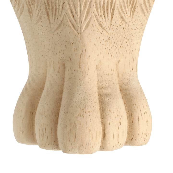 4Pcs 10/15Cm European Solid Wood Carving Furniture Foot Legs Unpainted Cabinet Feets Wood Decal - MRSLM
