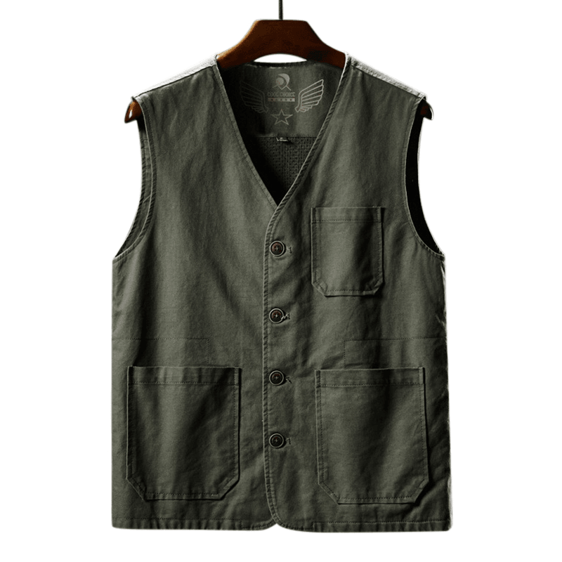 Mens Casual Outdoor Fishing Vest Tactical Waistcoat - MRSLM