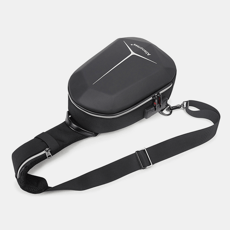 Men Large Capacity USB Charging Multi-Layers Waterproof Crossbody Bag Chest Bag Sling Bag - MRSLM