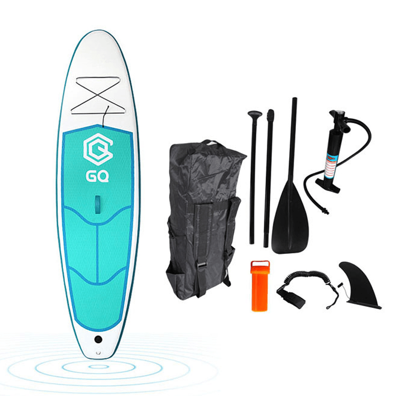 JSYACHT Inflating SUP Paddle Board 9.5Ft Portable Stand-Up Surfboard Long Board with Bag Pump Fin Safty Chain - MRSLM