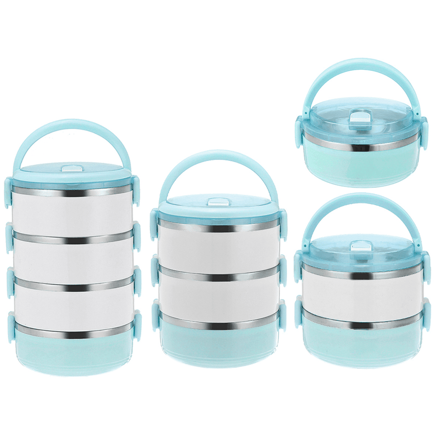 1/2/3/4 Layer Stainless Steel Lunch Box Insulation Food Thermal Lunch Storage Box Outdoor Camping Picnic - MRSLM