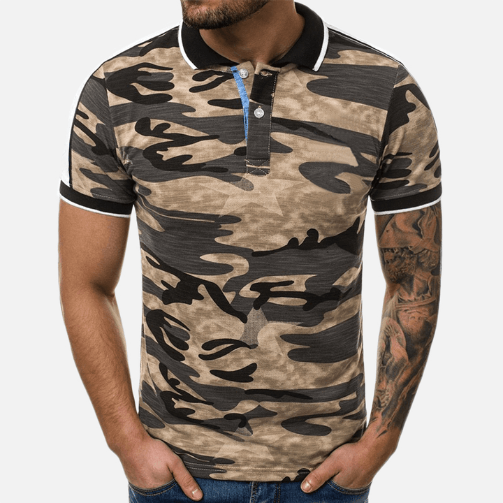 Mens Summer Camouflage Printed Casual Shirts - MRSLM