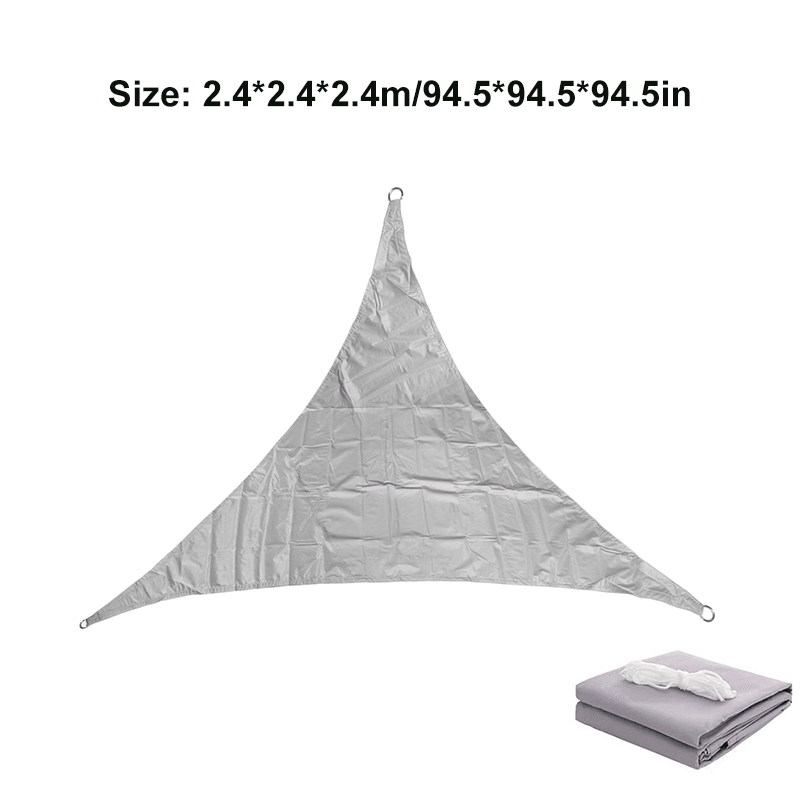 Triangle Sun Shade 95% UV Resistant Waterproof Breathable Folding Canopy Outdoor Patio Beach Camping Travel - MRSLM