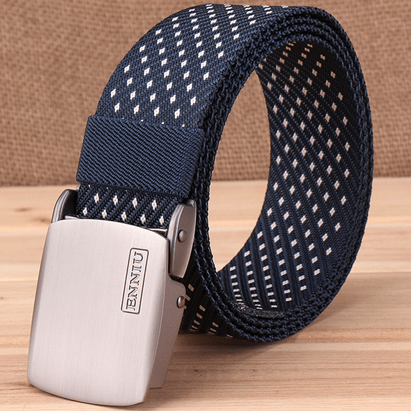 Canvas Web Belts for Men with Alloy Automatic Buckle - MRSLM