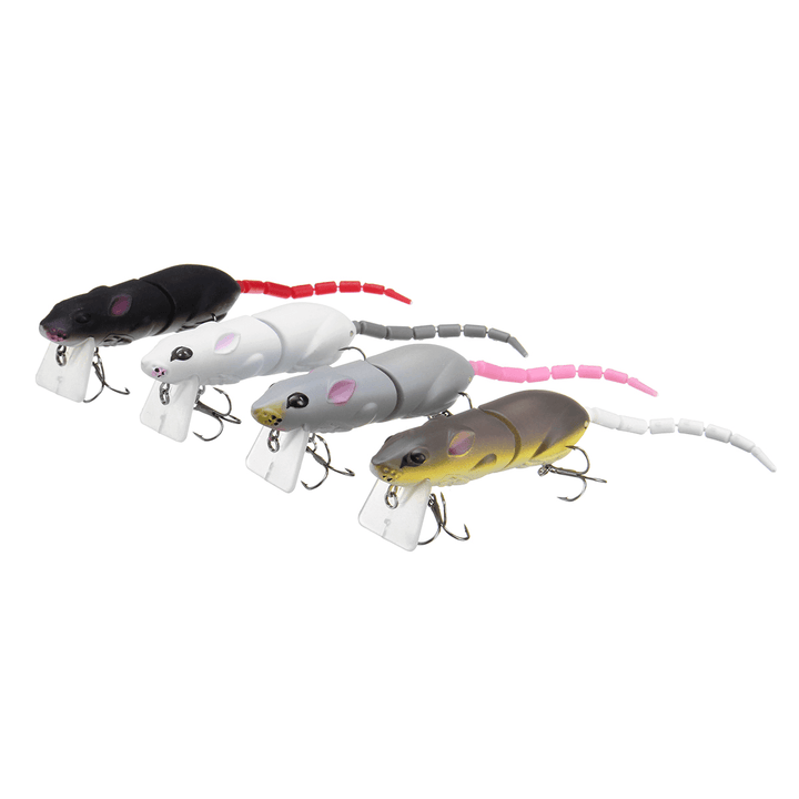 25Cm 15.5G Jointed Rat Fishing Lure Mouse Floating Crankbait Sea Topwater 3D Eyes Artificial Baits - MRSLM