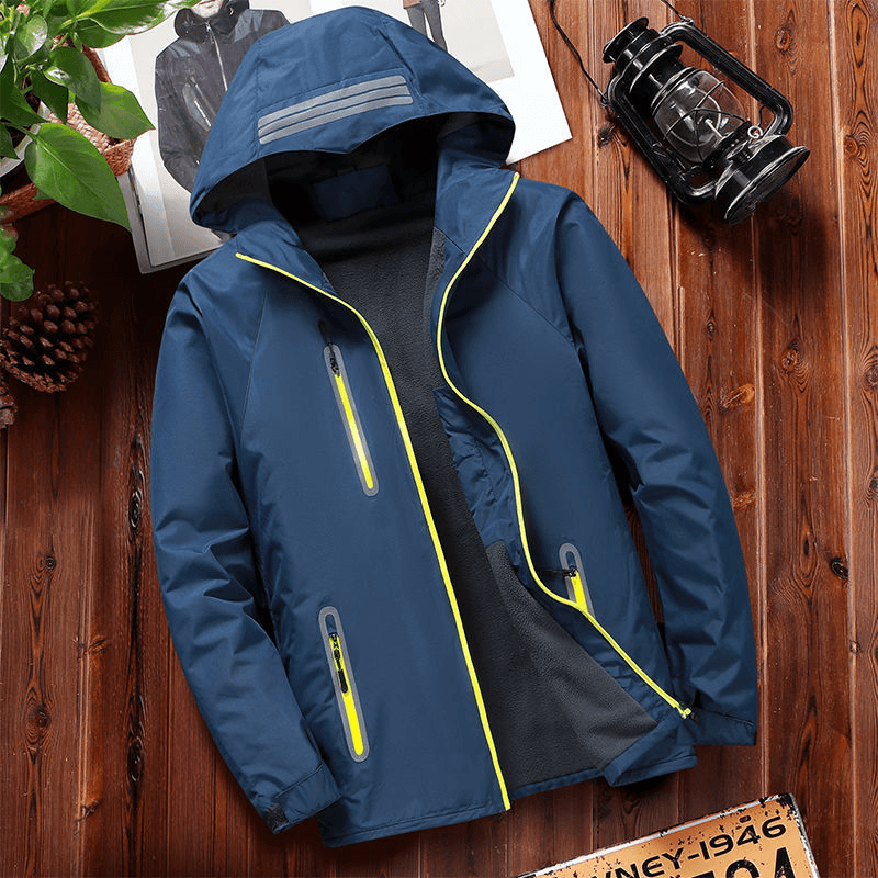 Men'S Loose Large Size Cotton-Padded Jacket Warm Hiking Jacket - MRSLM