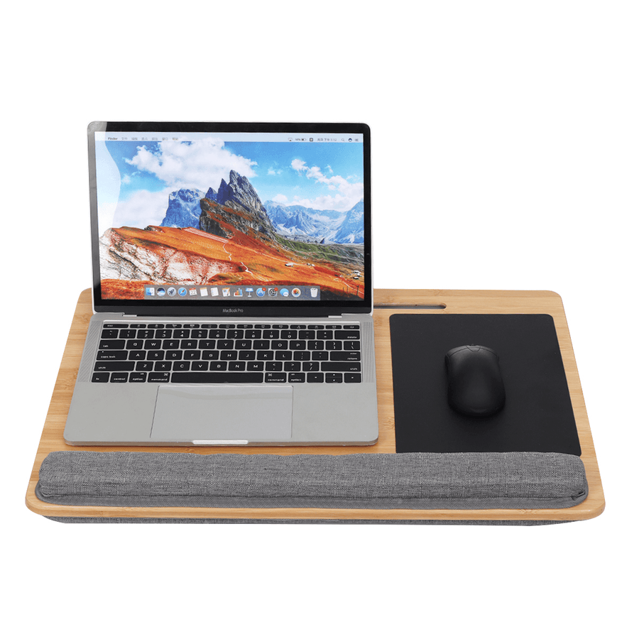 Laptop Desk Adjustable with Tablet Holder Portable Wooden Bed Table Notebook Desk - MRSLM