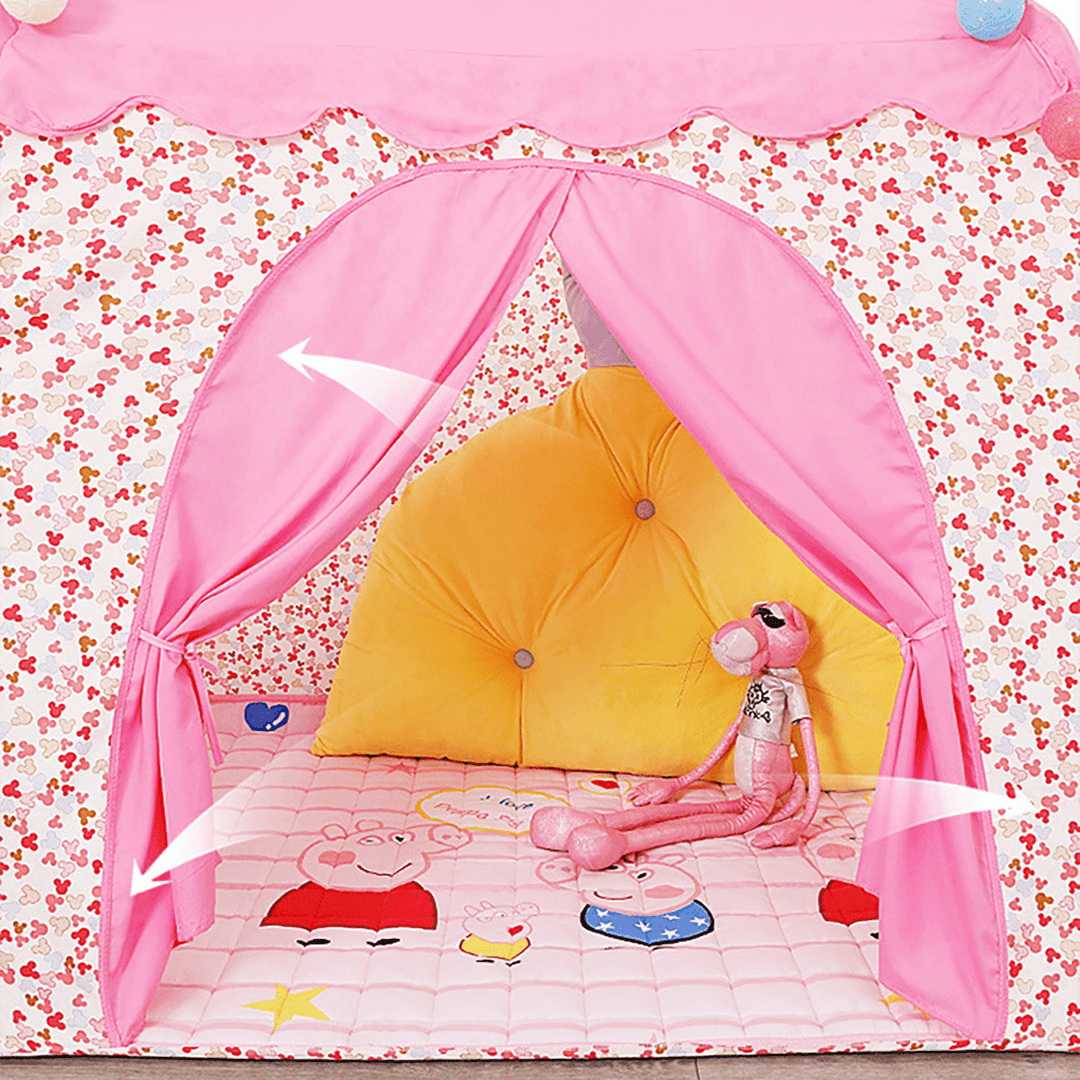 Portable Folding Baby Toy Prince Princess Tent Children Castle Play House Outdoor Kids Beach Backyard Garden Toys - MRSLM