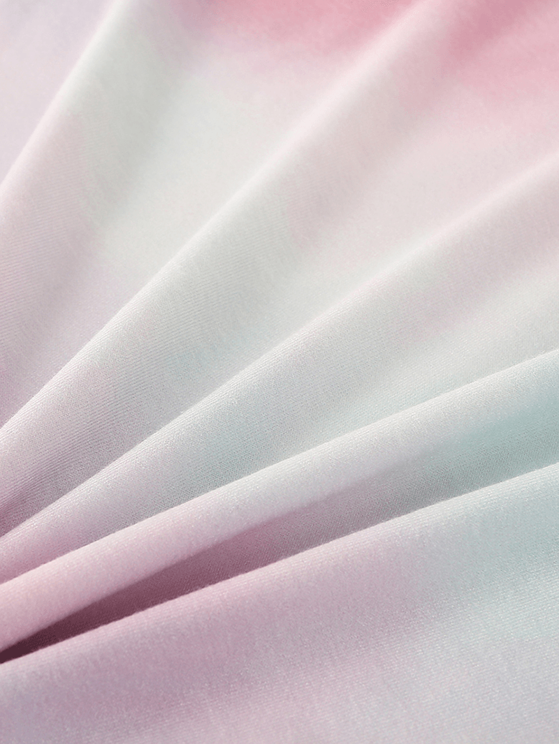 Women Tie Dye Colorful Gradient Sleeveless Casual Pajama Set - MRSLM