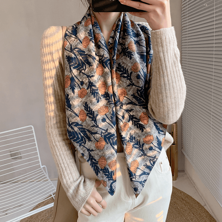 Retro Women'S Simple All-Match Western Fashion Temperament Twill Scarf - MRSLM