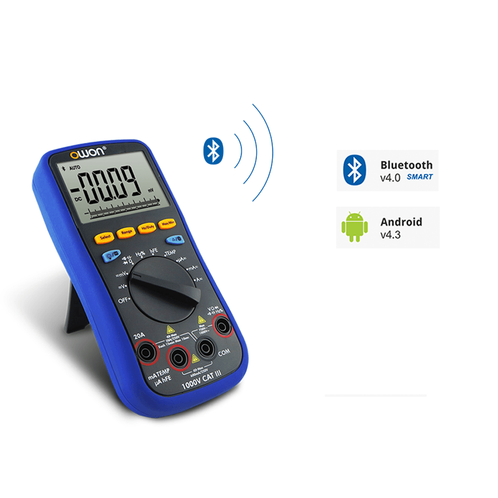 OWON B35T+ True RMS Bluetooth Digital Multimeter Datalogger+Multimeter+Temperature Meter 3 in 1 Multi-Connection Offline Record - MRSLM