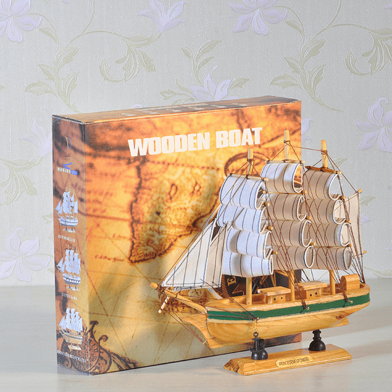 10 Inch DIY Assembly Marion Wooden Ship Boats Model Sailing Decor Xmas Gift Toy - MRSLM