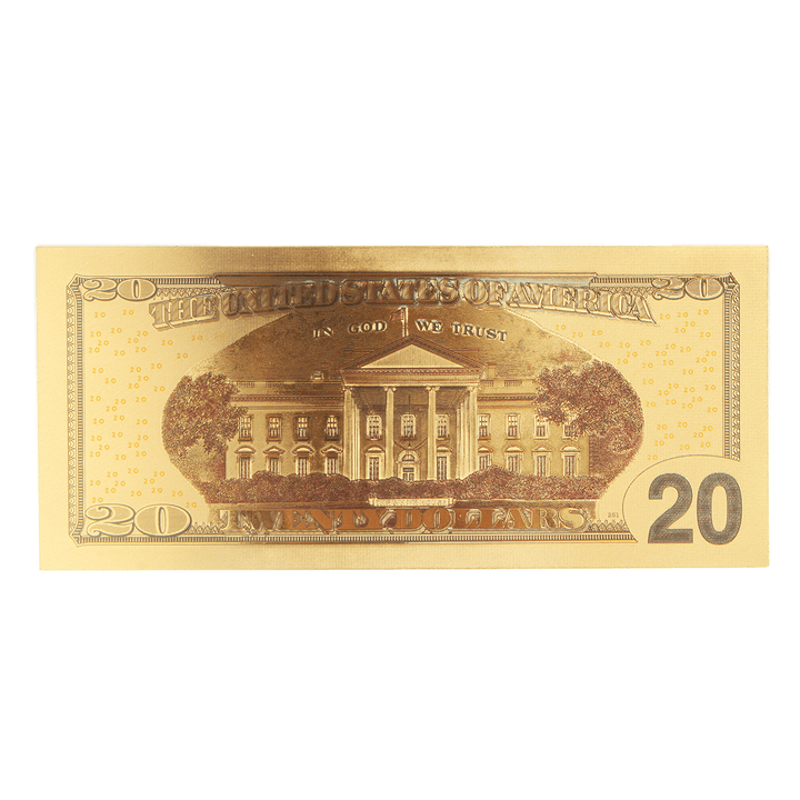 1 Set USD Dollar Gold Foil Golden Paper Money Currency Coin Collection Commemorative Banknote Craft - MRSLM